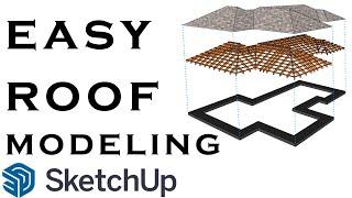 Easy Roof Modeling In Sketchup - 1001bit tools