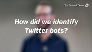 How did Pew Research Center identify Twitter bots?