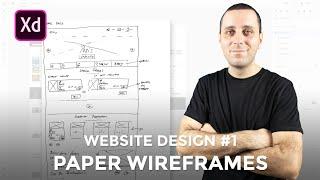 Website Design In Adobe Xd - Travel Agency / Part 1 Paper Wireframes