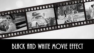 Black and White Movie Effect for a Video Slideshow -  Film Noir Style