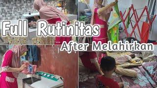 FULL RUTINITAS AFTER MELAHIRKAN || KEGIATAN IRT 2 ANAK PAGI - SIANG HARI