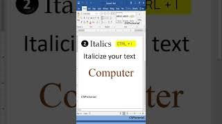 FontStyles in MS Word #education #computer #shorts