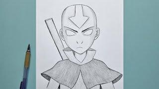 How to draw Avatar Aang || Avatar: The Last Airbender || Aang step by step easy for beginners