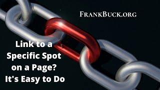 Link to a Specific Spot on a Page | It's Easy to Do