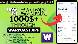 Earn 1000$+ Through Warpcast App|| Engage To Earn 100000 $Degen Monthly || Step By Step Guide