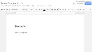 Changing the Heading Font Size in Google Docs : Google User Tips