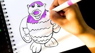 Roly Mo Drawing from Fimbles Show || Easy Cartoon drawing step by step