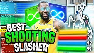 NBA 2K22 BEST SHOOTING SLASHER BUILD!!!! DRAIN 3'S! DUNK ON EVERYONE!! SCORING BUILD CURRENT GEN??