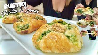 Quick RICOTTA AND SPINACH RUSTICI with PUFF PASTRY