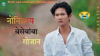 Sad  Bodo shayari status video || Emotional  bodo sad shayari " नोंनिफ्राय बेसेबांबा गोजान " 