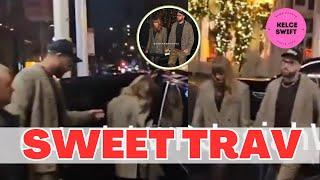 Taylor Swift & Travis Kelce LEAVING NYC restaurant after Romantic DATE NIGHT ahead of NYE