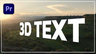HOW TO CREATE 3D TEXT EFFECT IN ADOBE PREMIERE PRO