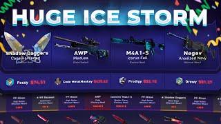 LUCKY ICE STORM BATTLES! (DatDrop)