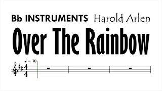 Over The Rainbow C Bb Instruments Sheet Music Backing Track Play Along Partitura