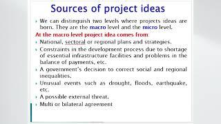 Project Identification in Project Management Course