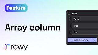 Array column - New field type support
