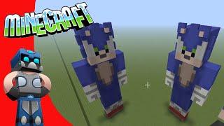 Sonic Skin Pixel art Minecraft Tutorial / Como hacer Estatua Sonic Pixel Art