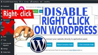 How to Disable Right Click and prevent users from downloading images from your WordPress site?