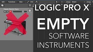 Logic Pro X - Create EMPTY Software Instrument Tracks