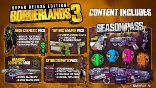 Borderlands 3 Deluxe/Super Deluxe Content