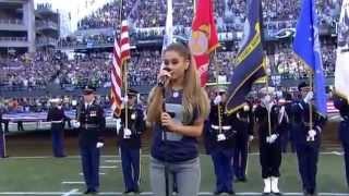 [Opening NFL 2014] Ariana Grande singing USA National Anthem