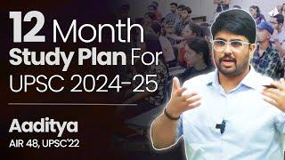 @IASAaditya AIR 48's 12-month Detailed Study Plan for UPSC 2024-25  #prelims