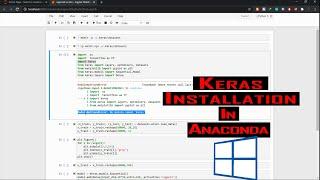 How to install keras in anaconda on windows 10