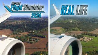 Microsoft Flight Simulator 2024 (FS2024) vs Real Life | Landing in Rome Fiumicino