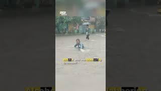 Man Lying On The Road Amid Rain! #newsreels | #shorts