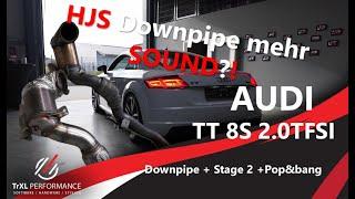  Audi TT 8S 2.0 TFSI – HJS Downpipe Einbau & Stage 2 Tuning mit Pop & Bang! 