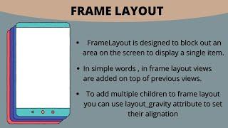 FRAME LAYOUT : Android Studio | IN SIMPLEST WAY | IN HINDI |