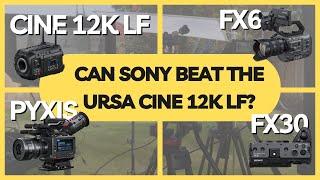 Blackmagic URSA Cine 12K LF vs FX6, FX30, & PYXIS – Can They Compete?