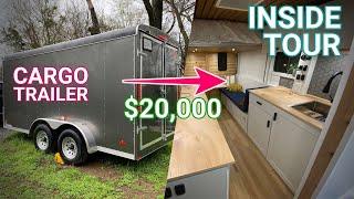 Cargo Trailer turned into AMAZING Custom Camper