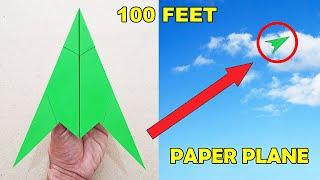 DIY - HOW TO MAKE A PAPER AIRPLANE THAT GOES FAR - ( 100 FEET )