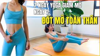 Thử thách Yoga 7 ngày GIẢM MỠ - ngày 2 - Yoga GIẢM MỠ TOÀN THÂN | Hoàng Uyên Yoga