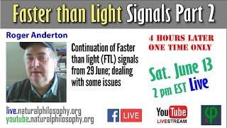 Faster than Light Signals Part 2 with Roger Anderton