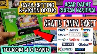 cara setting k-vision optus op-66hd agar dapat siaran nasional gratis selamanya di telkom 4 cband