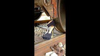 High Heels Crushing with a Train.  #shorts