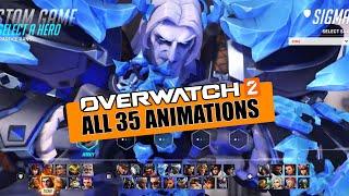 ALL 35 HEROES SELECT NEW ANIMATIONS - OVERWATCH 2