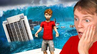 GTA 5 - PLAYING as a KID in a TSUNAMI!