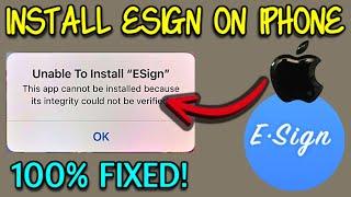 How to Install Esign on iOS | Unable to install Esign FIX!