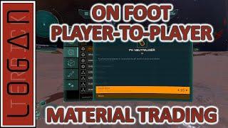 On Foot Player-to-Player Material Trading in Elite Dangerous Odyssey.