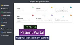 how to create patient dashboard (Hospital Management System Part-34)