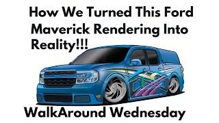 WalkAround Wednesday: Insane 2022 Ford Maverick Build- Mini Truck Vibes, Custom Paint & 8 MTX Subs!