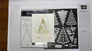 Stampin’ Up! Decorative Trees Christmas Card Tutorial #diy #papercrafting #christmascard #cardmaking