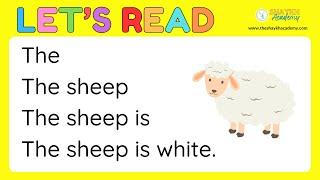 Let's Read | Sheep  | Learn to Read Simple Sentences | Reading Fluency for Kids | Shaykh Academy