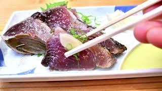 The famous Katsuo (Bonito) here in Kochi Japan - Katsuo no tataki