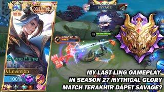 LING SAVAGE!! Levimlbb Last Gameplay In Mythical Glory Rank !!! | Ling Fasthand Gameplay - MLBB