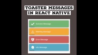 Toast messages in React Native | react-native-toast-message | React Native Practical Part 3