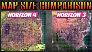 Map Size Comparison | Forza Horizon 4 vs Horizon 3 | In-depth analysis!